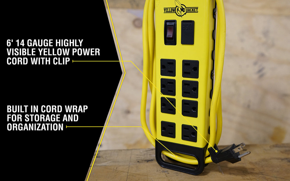 Yellow Jacket Power Block uses 14-gauge construction for long-lasting performance.