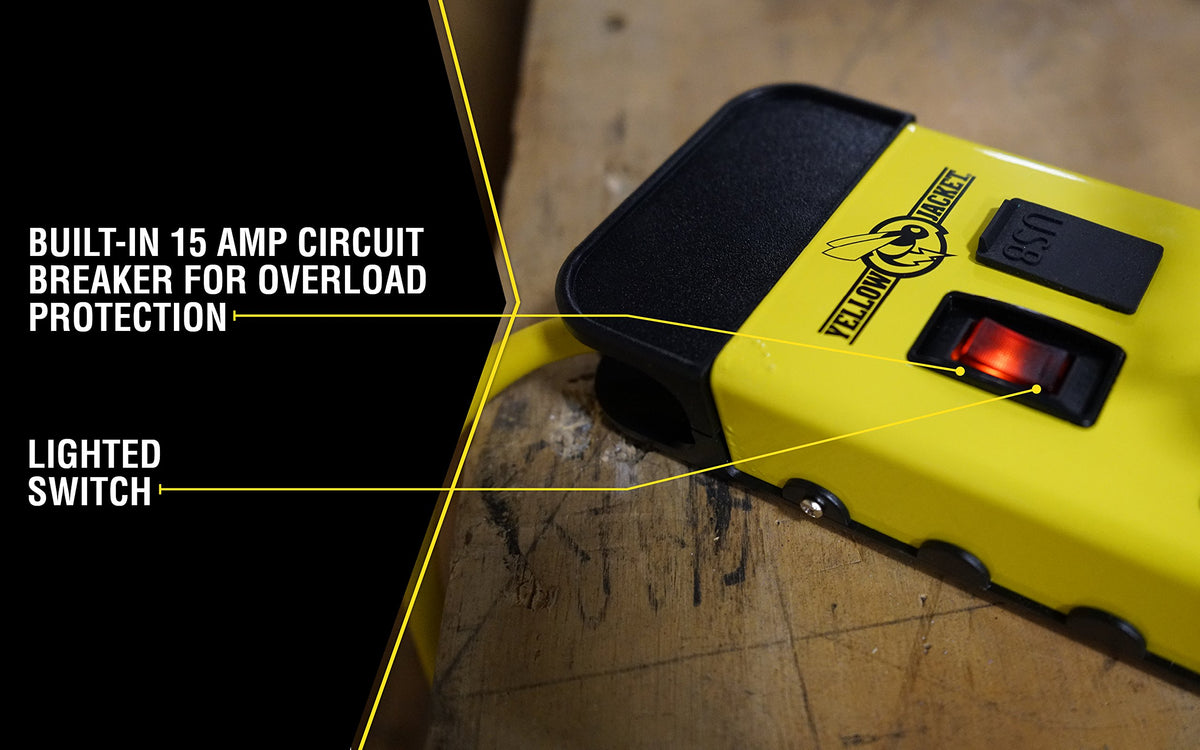 Yellow Jacket Power Block with a 6-foot cord for flexible placement.