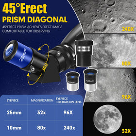YENGUAN eyepieces with various magnifications for diverse viewing options.