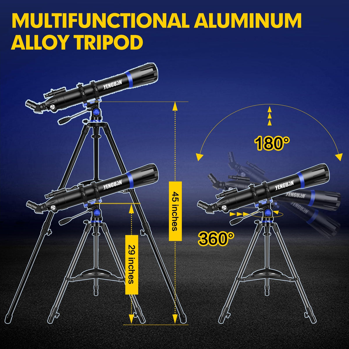 YENGUAN finderscope alignment demonstrates quick target locating for beginners.