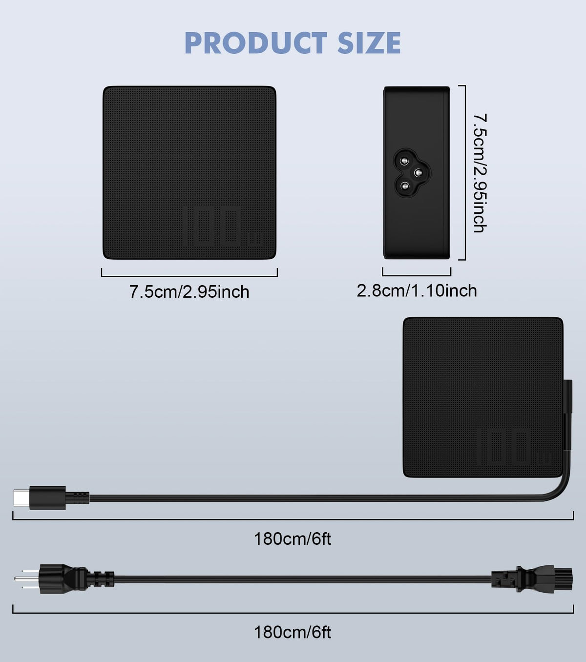Yenyoh charger in a travel bag with laptop and accessories showing portability benefit