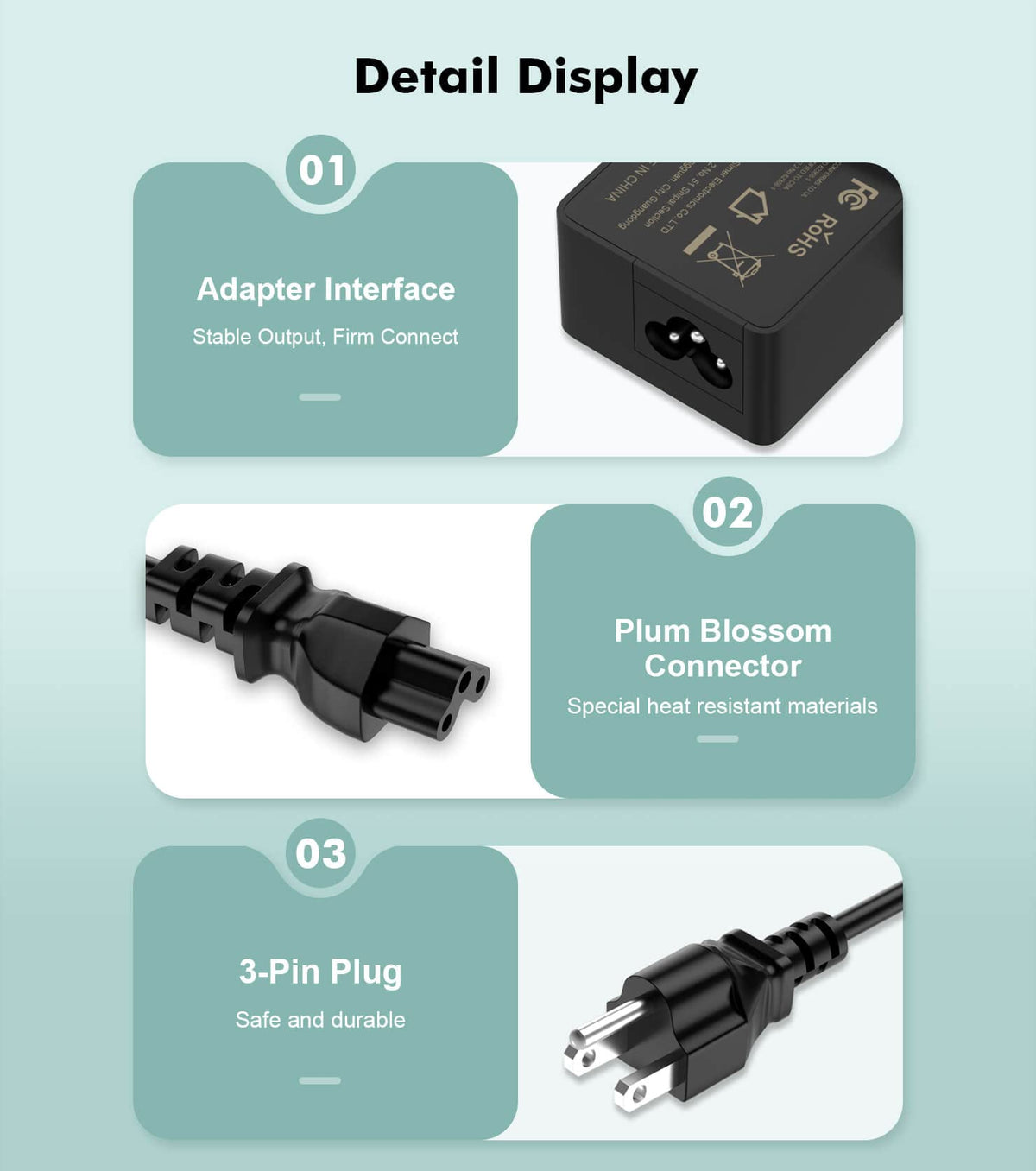 Yenyoh 100W USB-C charger safety label indicates compliance.