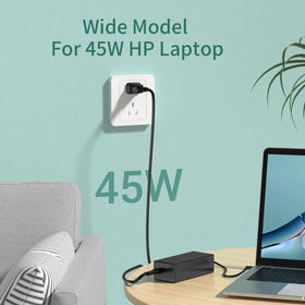 Yenyoh 45W AC adapter side profile, compact and portable.