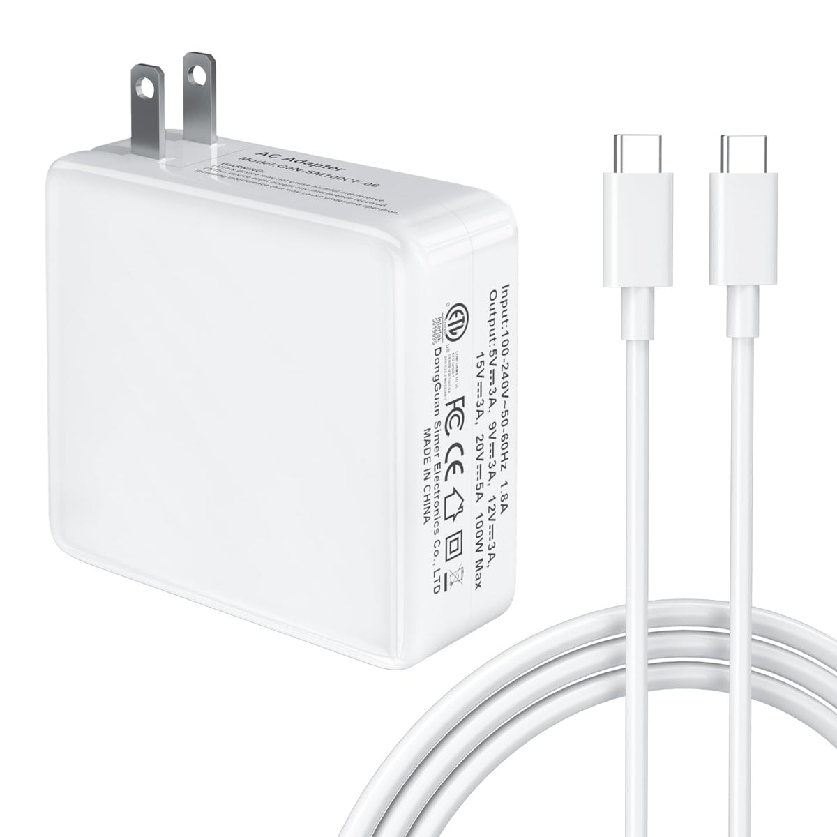 Yenyoh front view showing compact charger and fast-charging benefit