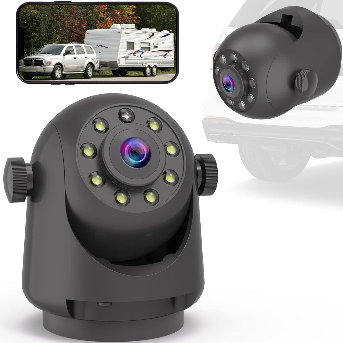 YEOIZO wireless camera front view for real-time trailer visibility