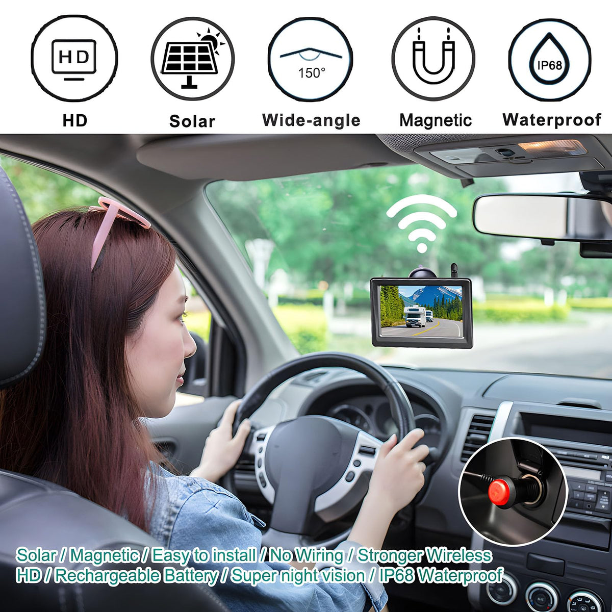 YEOIZO IP68 weatherproof outdoor camera withstands rain and dust