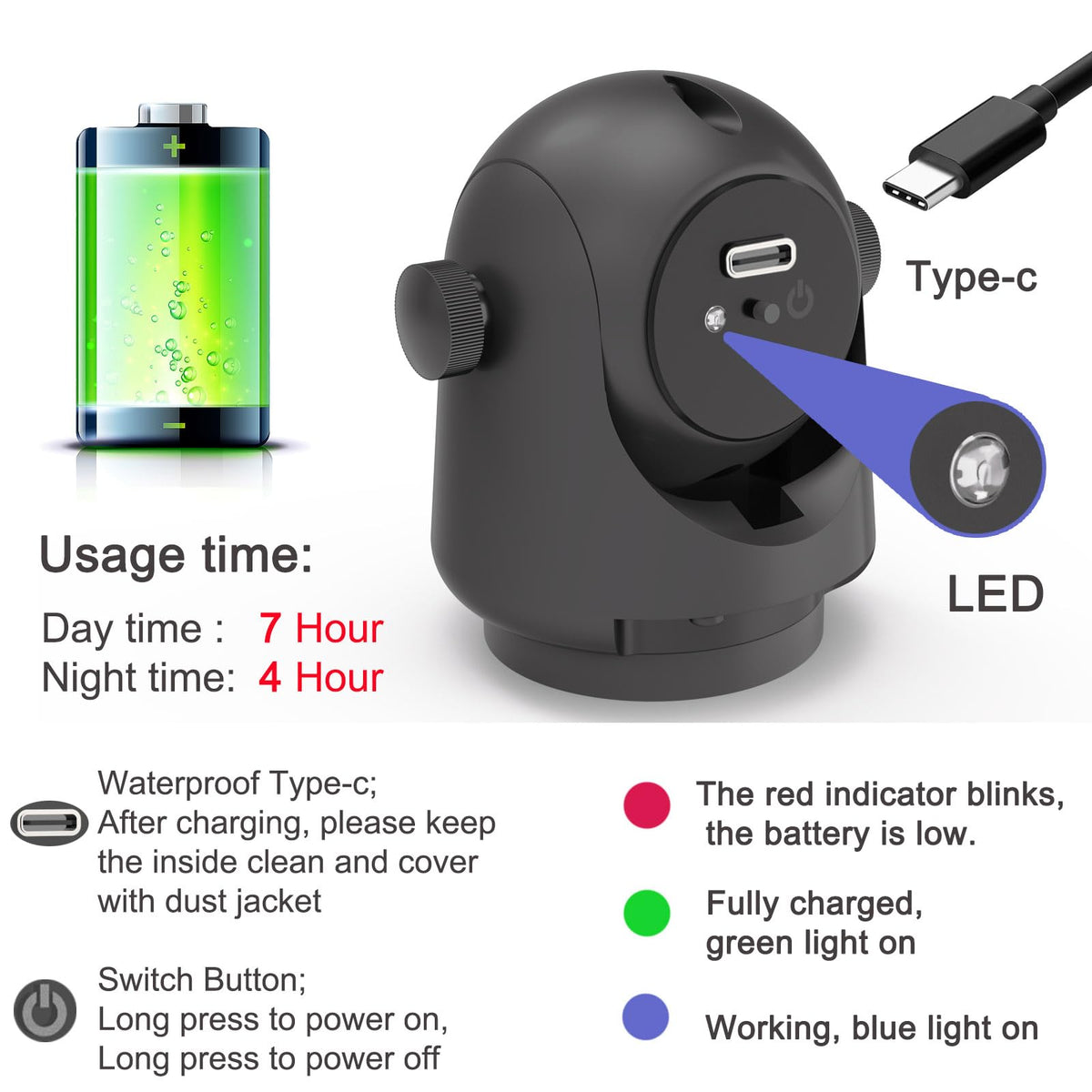 YEOIZO infrared night vision lights for low-light backing