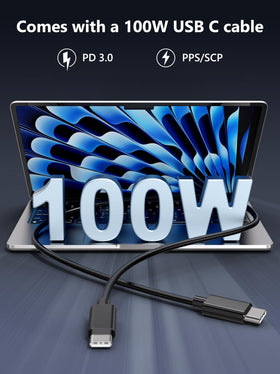 YEOTSMUT 100W GaN 4-Port Charger ports visible enables quick multi-device charging