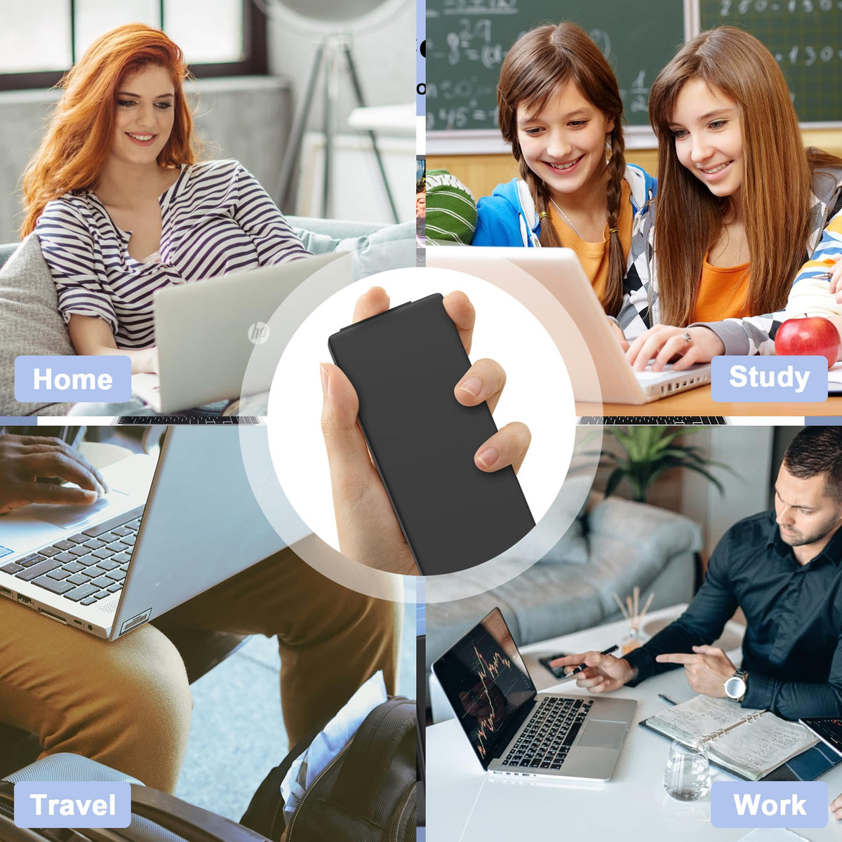 YEOTSMUT USB-C charger cable neatly coiled, emphasizing portable organization