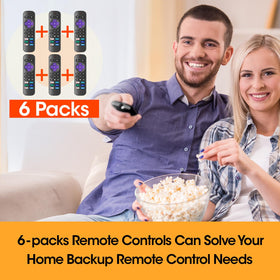 YesBes 6-pack remote in a TV room shows simple setup and reliable range.