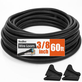 YesBes 60ft split loom enables easy wire insertion for clean under hood cabling.
