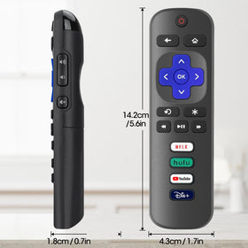 YesBes 9-pack Roku TV remote battery compartment view for ready replacement.
