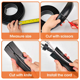 YesBes cord cover pet-safe use keeps wires hidden.