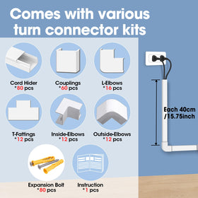 YesBes paintable cord cover blends with wall color for seamless decor.