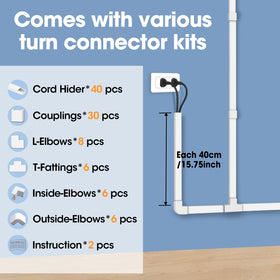 YesBes elbow and coupling accessories arranged showing flexible routing benefit