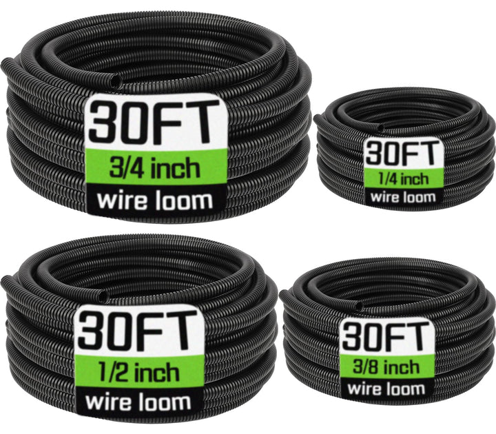 YesBes front packaging showing four diameter tubes and 30ft lengths protecting wires
