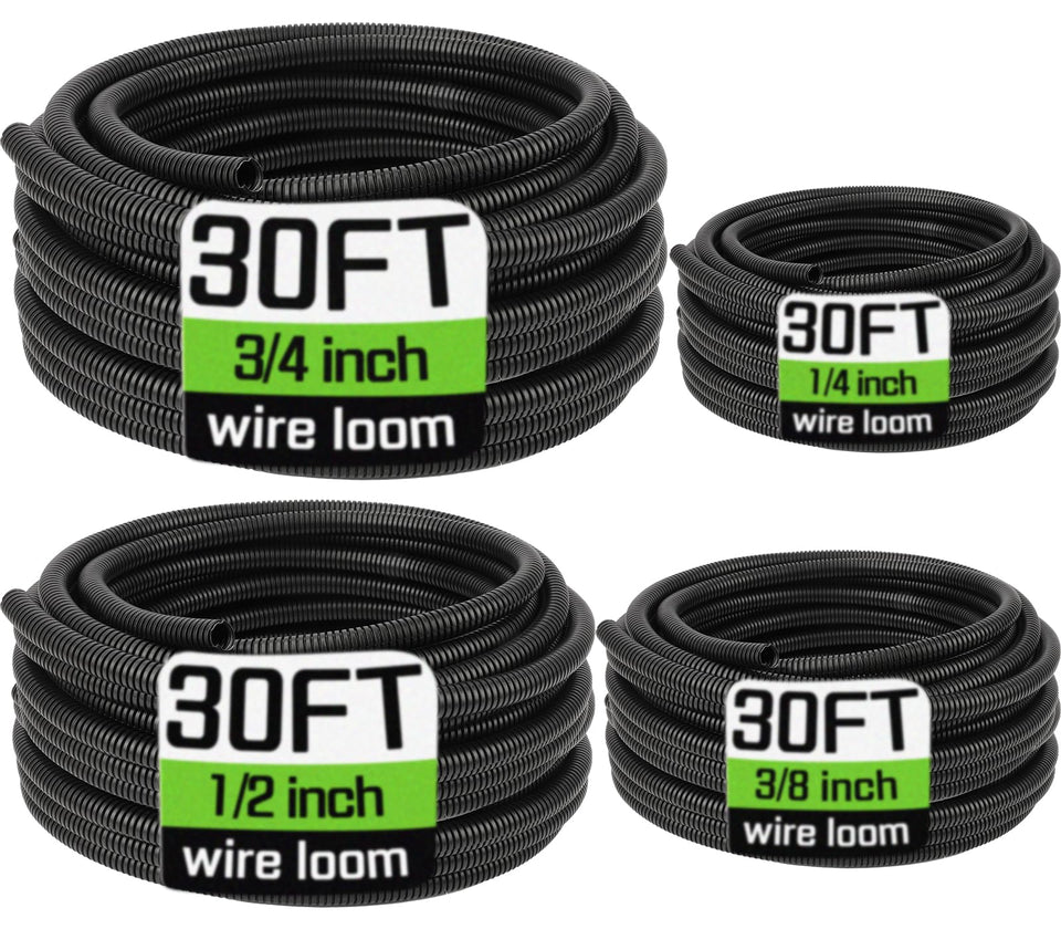 YesBes front packaging showing four diameter tubes and 30ft lengths protecting wires
