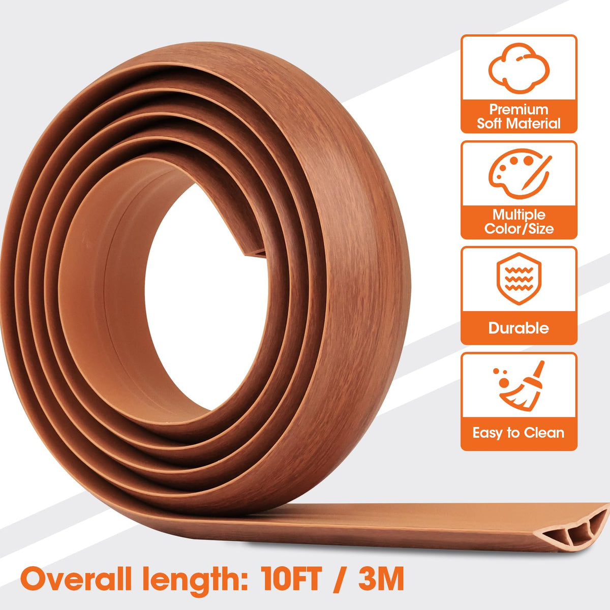YesBes shielded floor cover hides extension cords in office spaces.