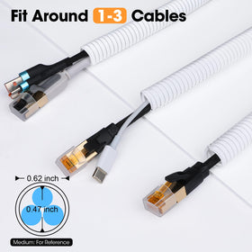 YesBes split loom with slit showcases easy installation for tangled cables.