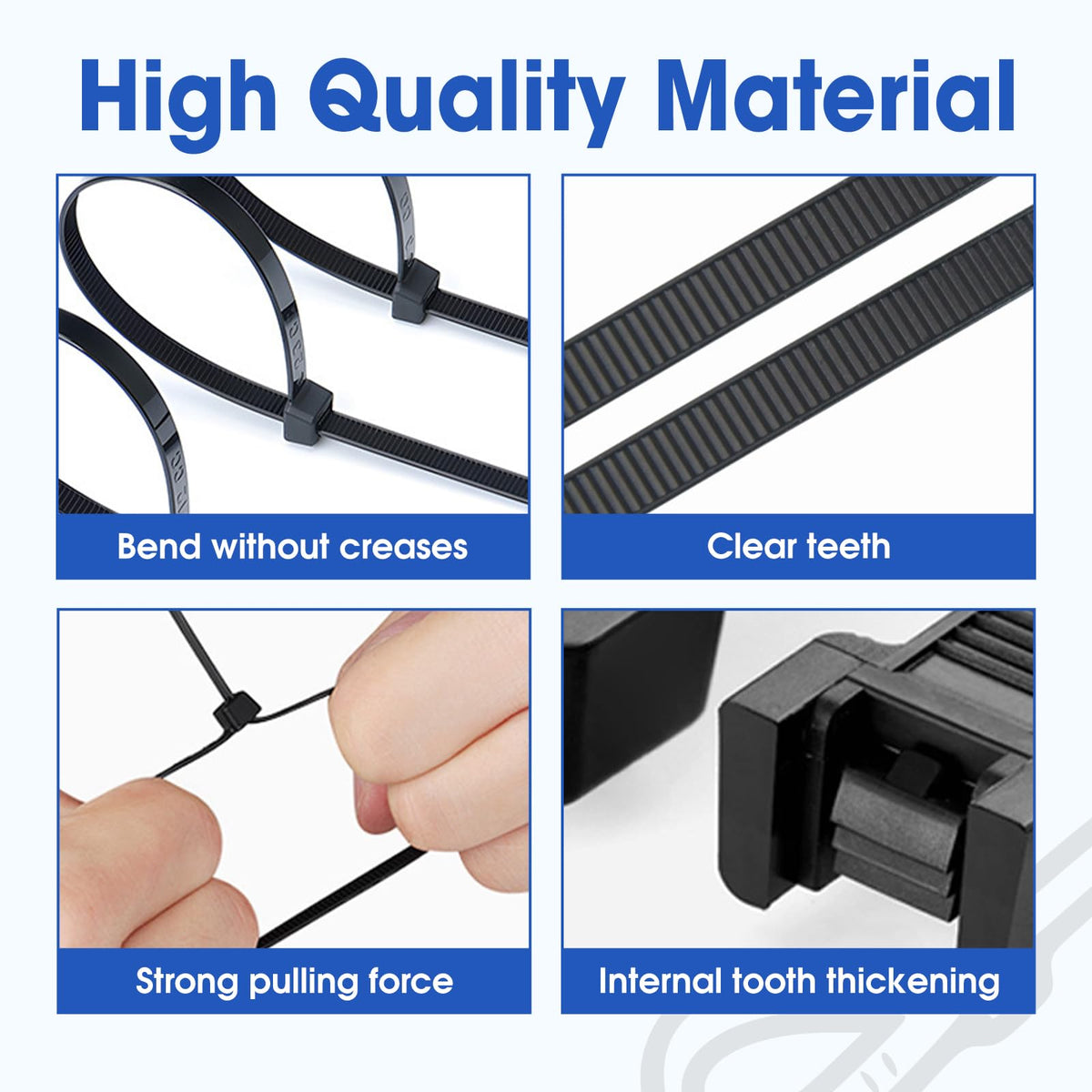 YesBes material label illustrating temperature range and UV resistance for durability