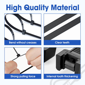 YesBes material label illustrating temperature range and UV resistance for durability