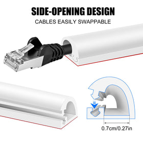 YESSZ cable hider concealing TV power and speaker cables under the TV