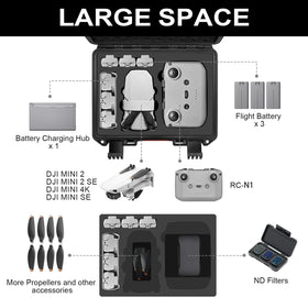 YETEETH open case with custom foam layout holding drone, controller, batteries and accessories neatly