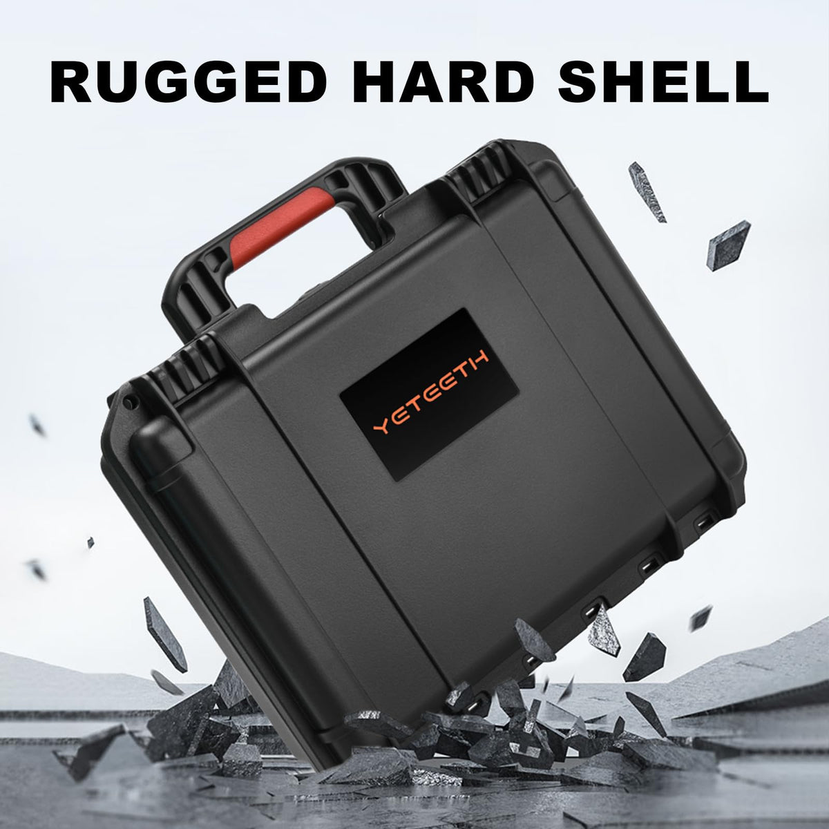 YETEETH PP shell texture detail highlighting impact-resistant construction for secure drone storage