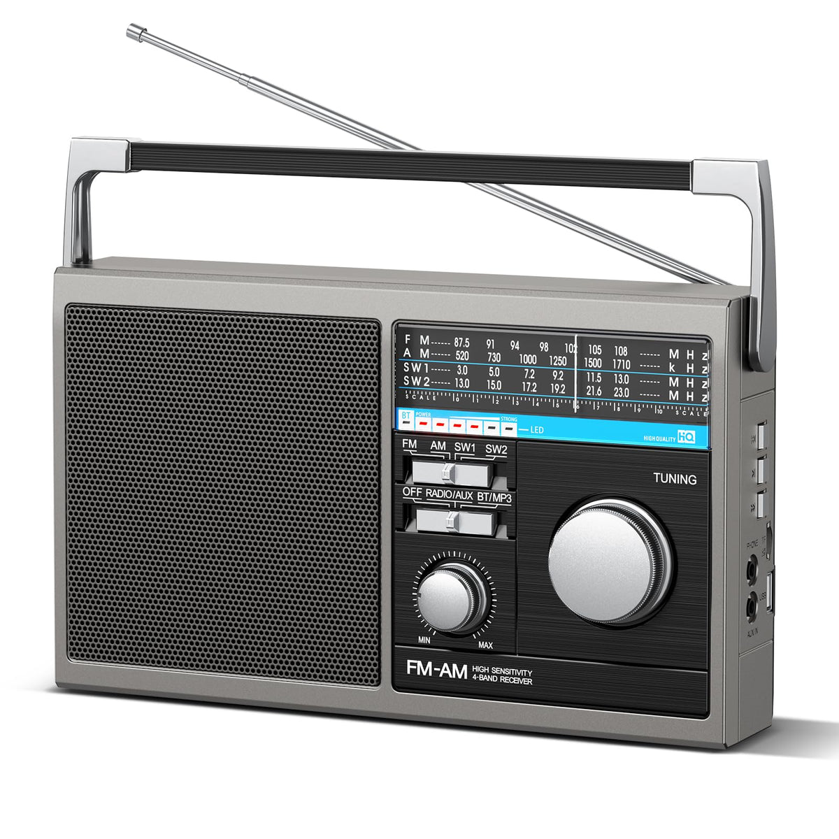 Yewrich front panel showing knobs and display for easy tuning and control