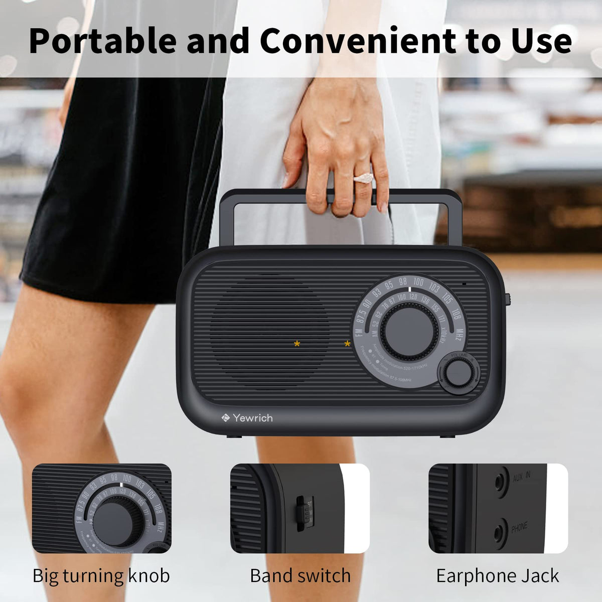 Yewrich held in hand to show portable scale and easy carrying