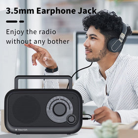 Yewrich placed on kitchen counter providing background music convenience