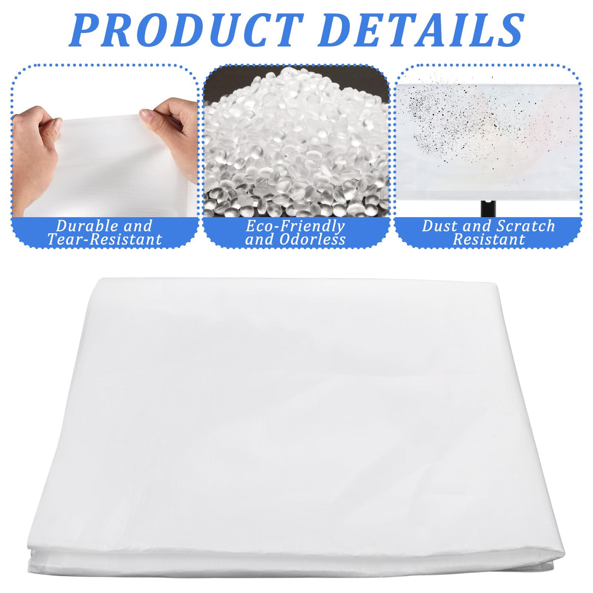 YEXEXINM foam TV cover keeps displays clean during transport and renovations.