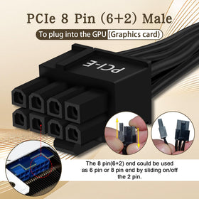 YEZriler 8-pin to PCIe 6+2 cable for graphics cards