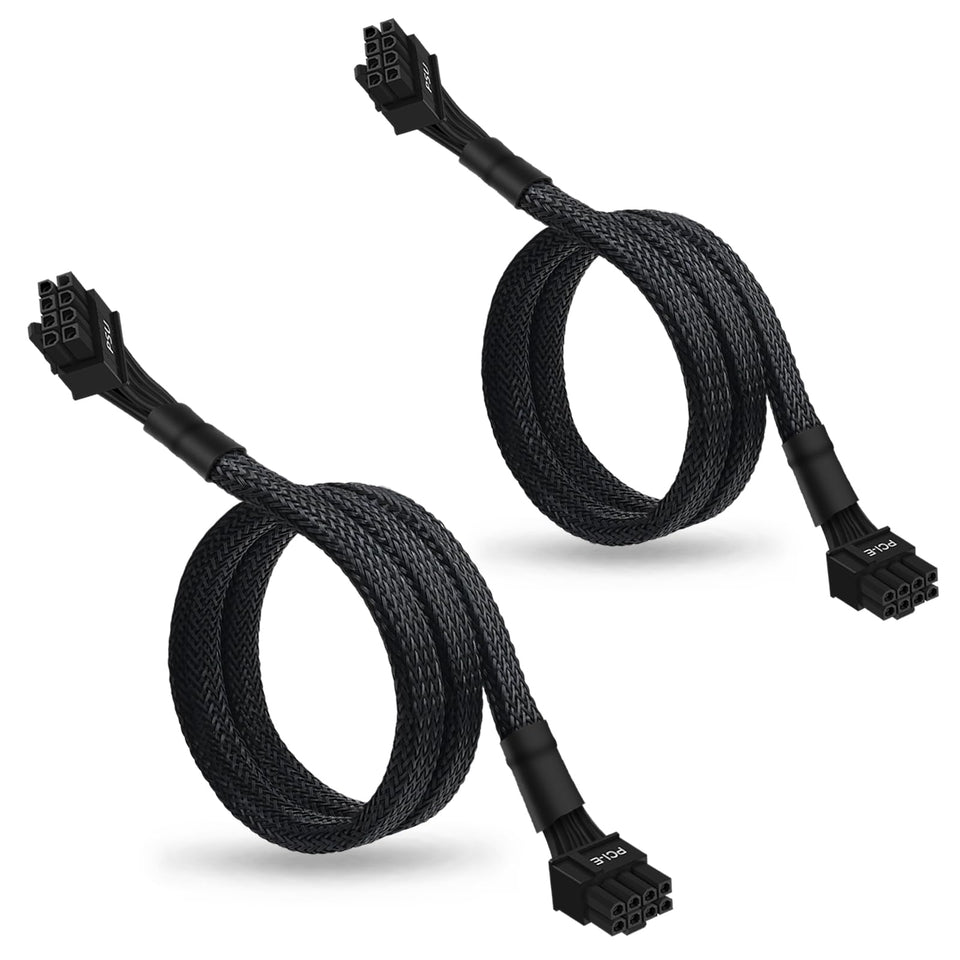YEZriler two-pack 8-pin PCIe cable for Corsair PSUs with sleeved finish