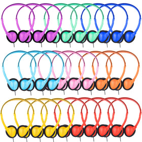 YFSFQS classroom headphones in mixed colors for bulk school purchases.
