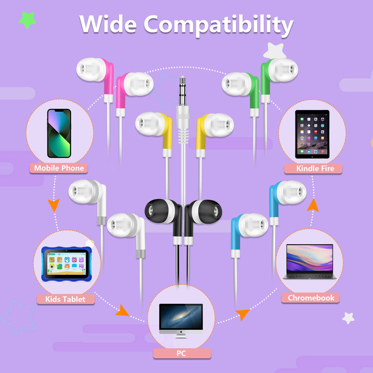 YFSFQS close-up of earbud tip demonstrating comfortable in-ear fit benefit