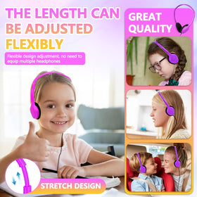 YFSFQS kids headphones with extra soft ear cushions for comfortable wear