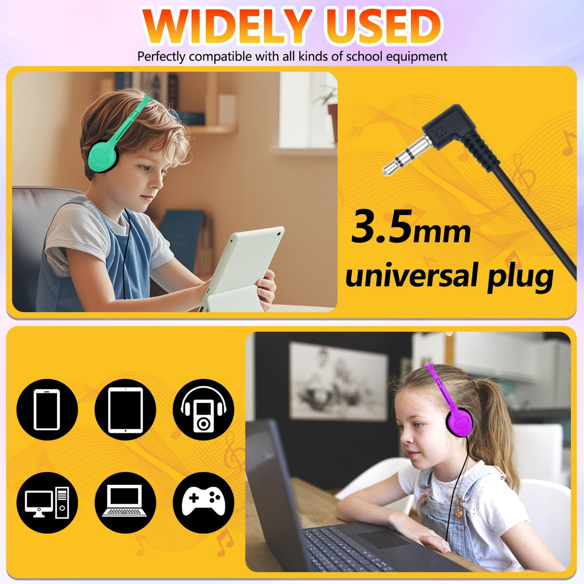 YFSFQS stereo 3.5 mm plug compatible with smartphones and tablets