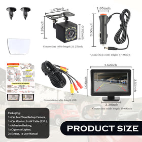 YGDMD backup camera monitor 4-6 inch displays real time guidance