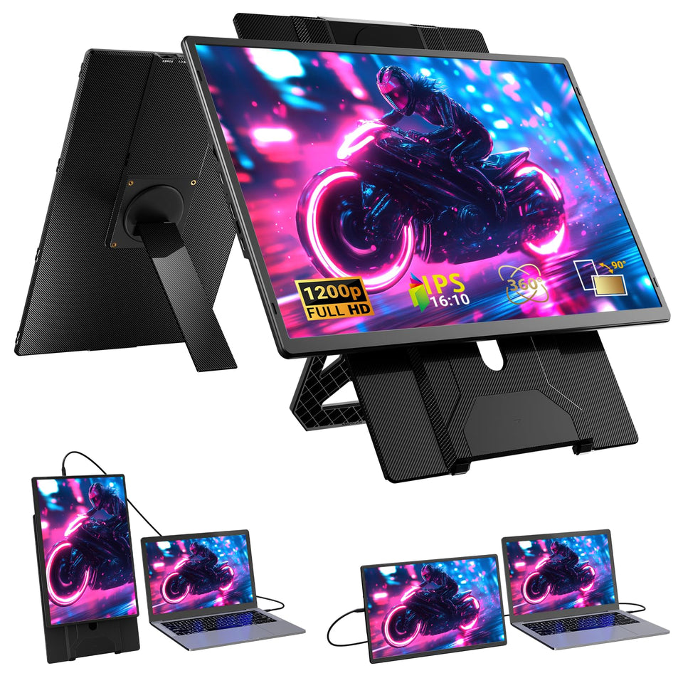 Ygretyrjh 161 laptop extender with vivid FHD color for on-the-go multitasking