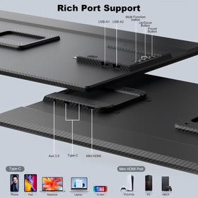 Ygretyrjh travel-compact monitor in bag showcases portable office solution.