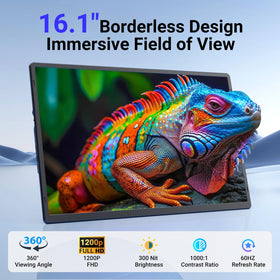 Ygretyrjh 360-degree stand enables portrait or landscape viewing for flexible setup