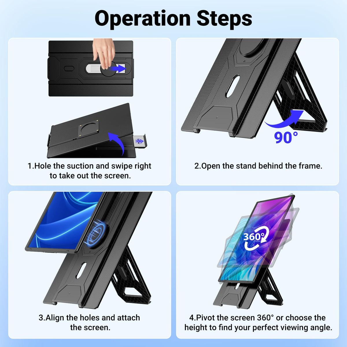 Ygretyrjh detachable magnetic stand provides stable travel use