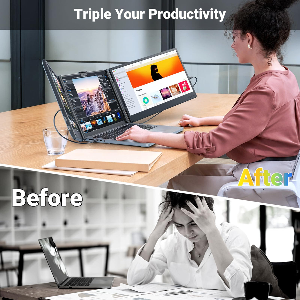 Ygretyrjh IPS panel wide angles deliver vibrant visuals