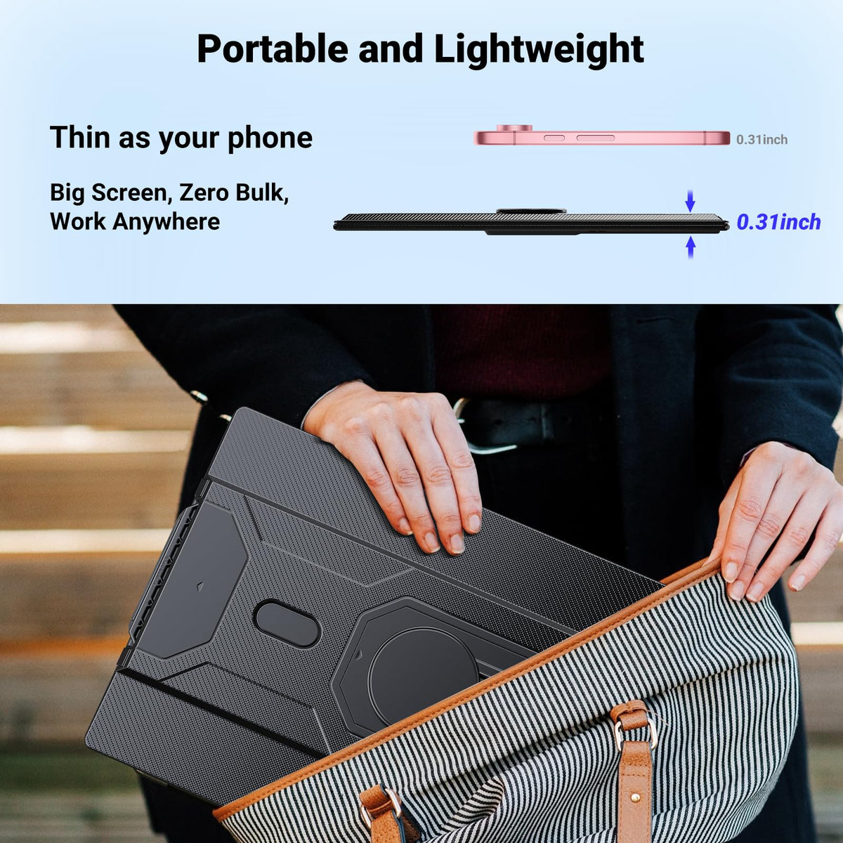 Ygretyrjh plug-and-play connectivity simplifies setup with USB-C or HDMI