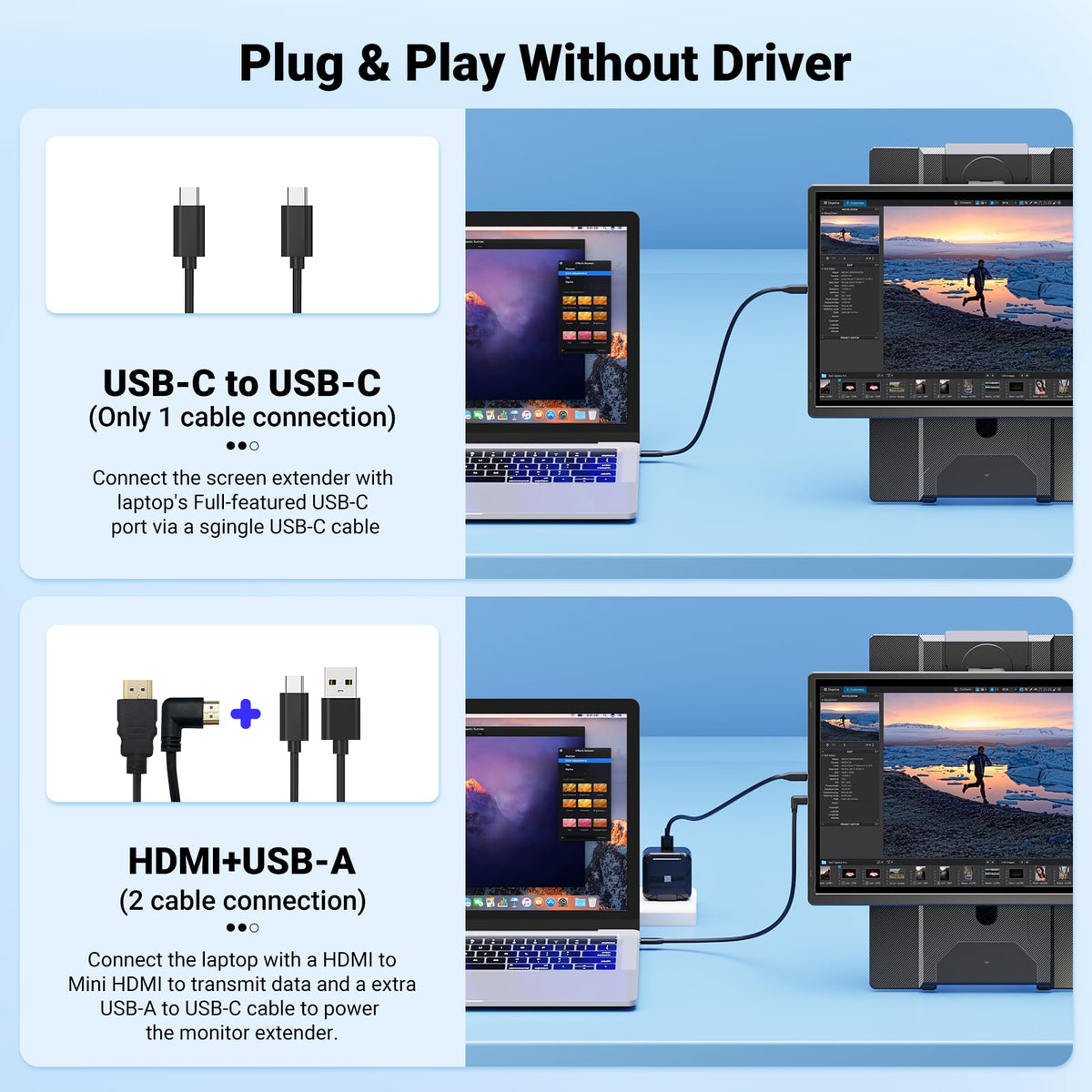 Ygretyrjh VESA-mount ready design offers versatile mounting options