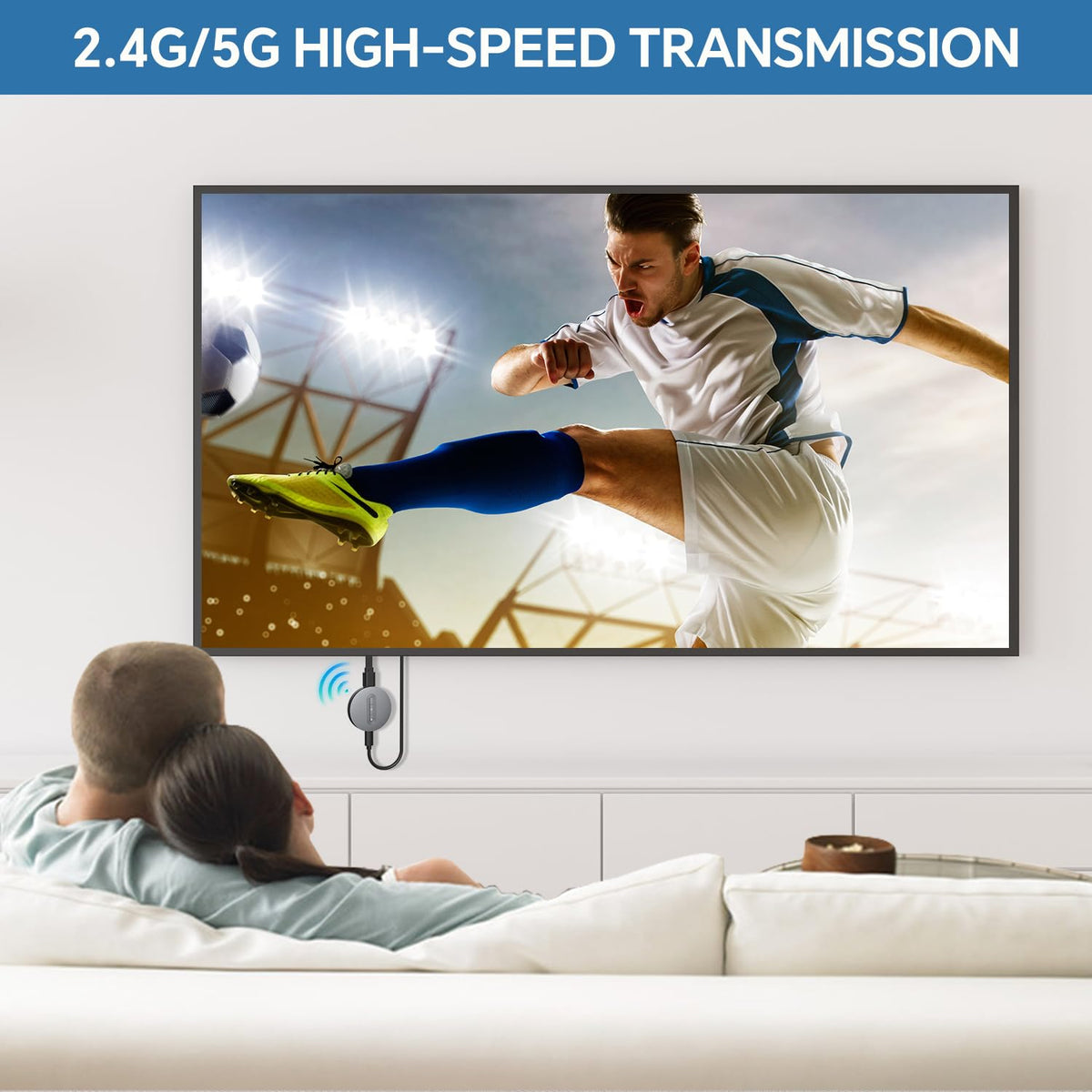 YGXLWF dongle with laptop mirroring screen to TV for effortless content sharing