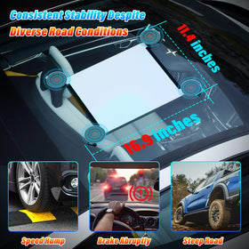 Versatile mounting for car windows, sunroofs, or roof racks on the go.