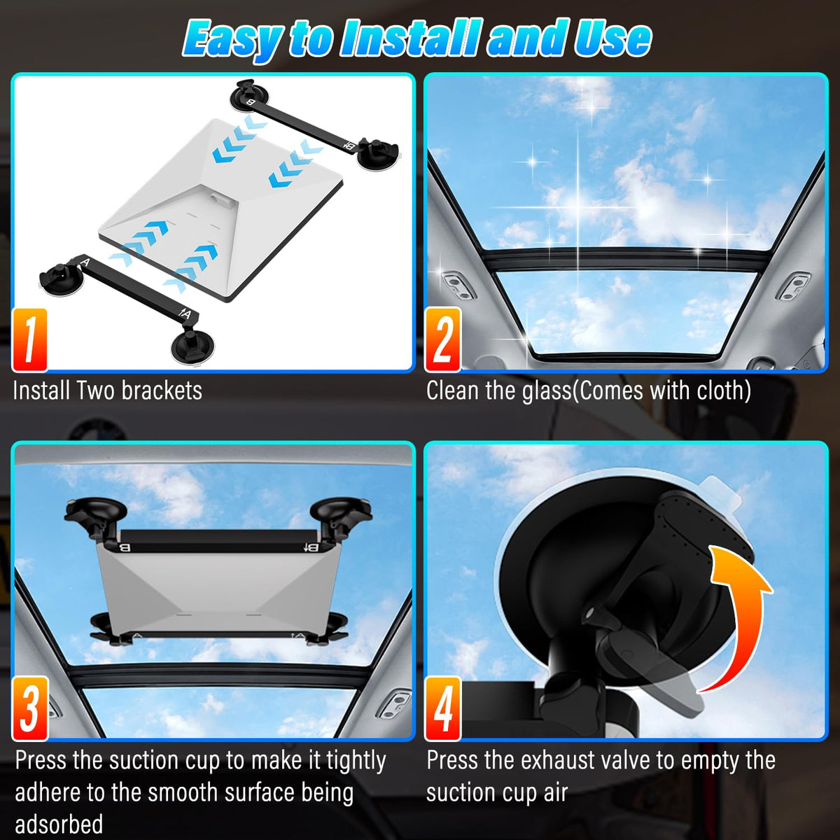 Two replaceable suction cups ensure continued grip without worrying cup wear.