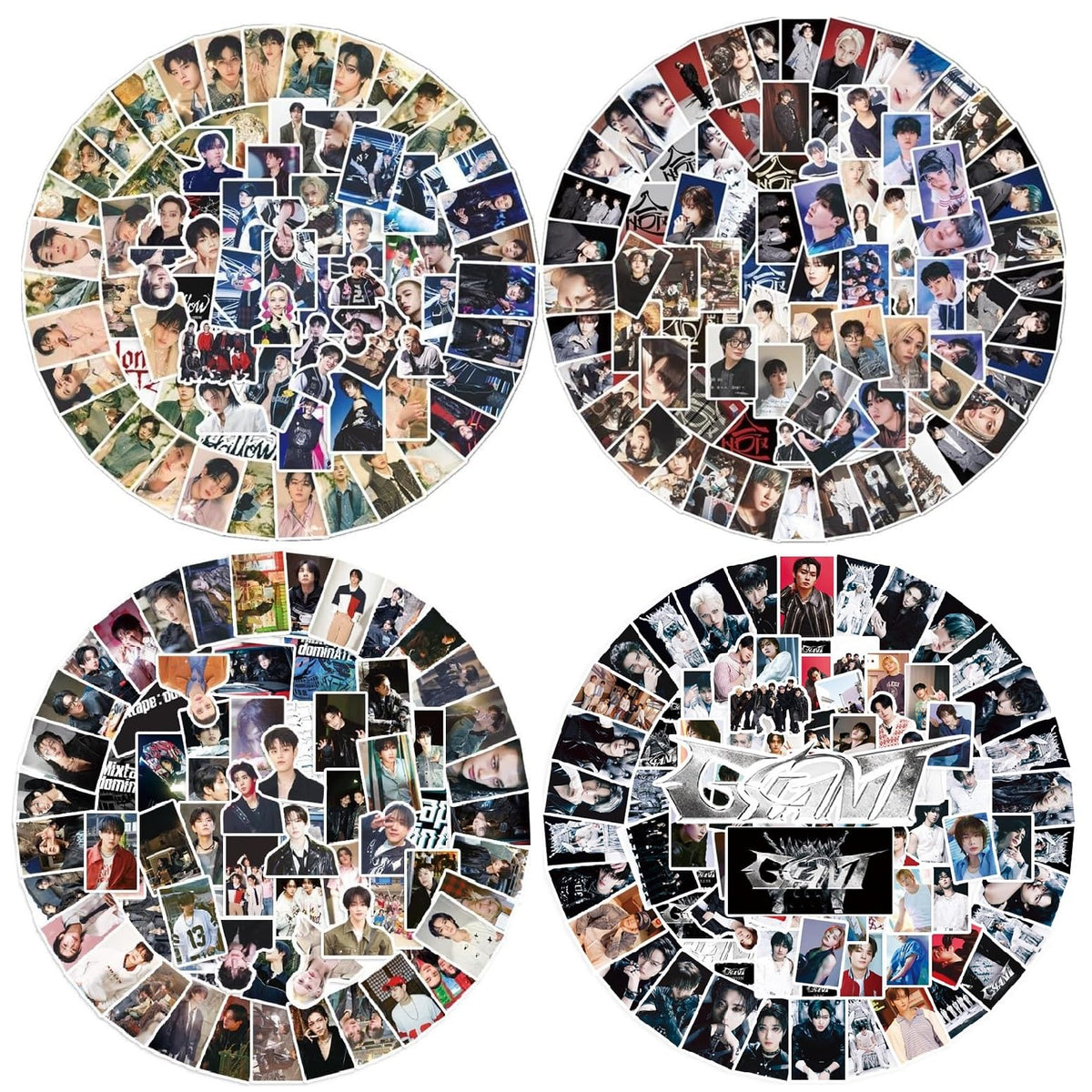 YiYiXiXi Stray-Kids album-pattern stickers in red, ideal for laptops and phones.
